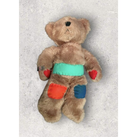 Vintage Russ Berrie The Bear of Patches Plush Teddy Bear Stuffed Animal 15" Toy - Picture 1 of 6